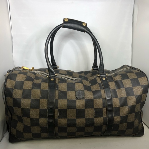 Fendi Handbags - Fendi Vintage Duffle travel back checkered